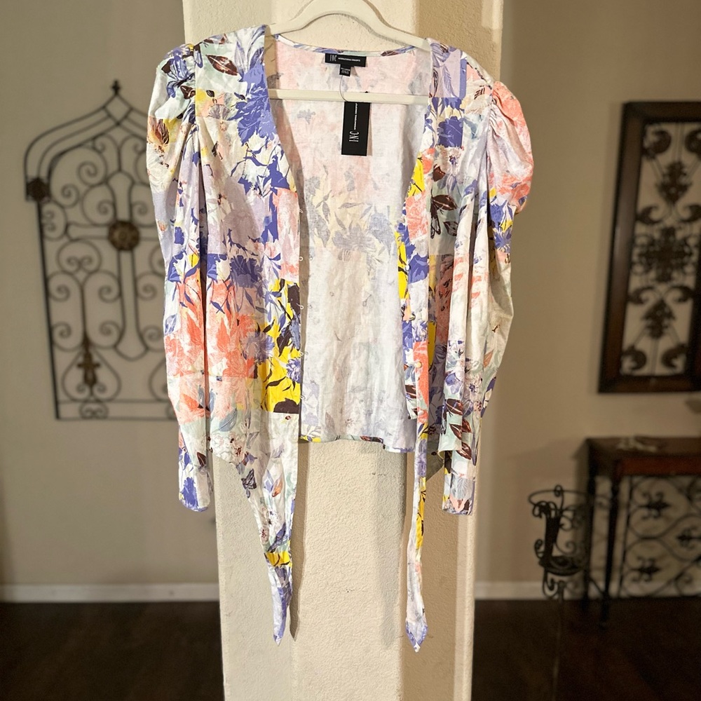INC colorful light weight jacket